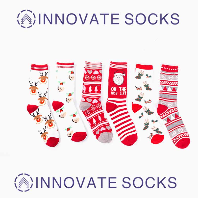 Custom Fashion Design Crew Socks Cotton Christmas Socks Funny Socks