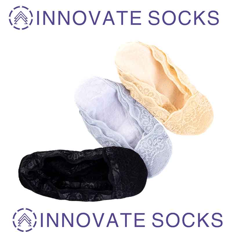 Bootsoks Dames Lace Low Cut Niet-slip Invisible Socks