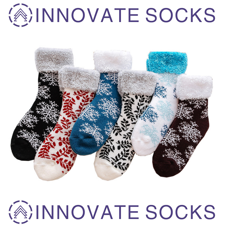 Winter Soks Thick Velvet Warm Floor Home Sleep Socks