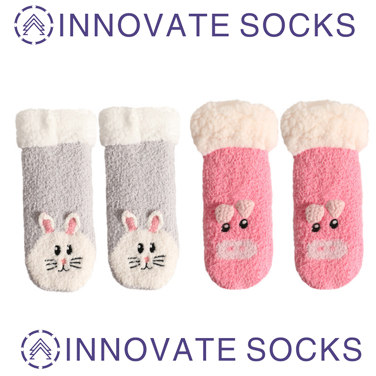 Warm dik Velvet Toddler Baby Socks Non-slip Bottom Christmas Floor Socks